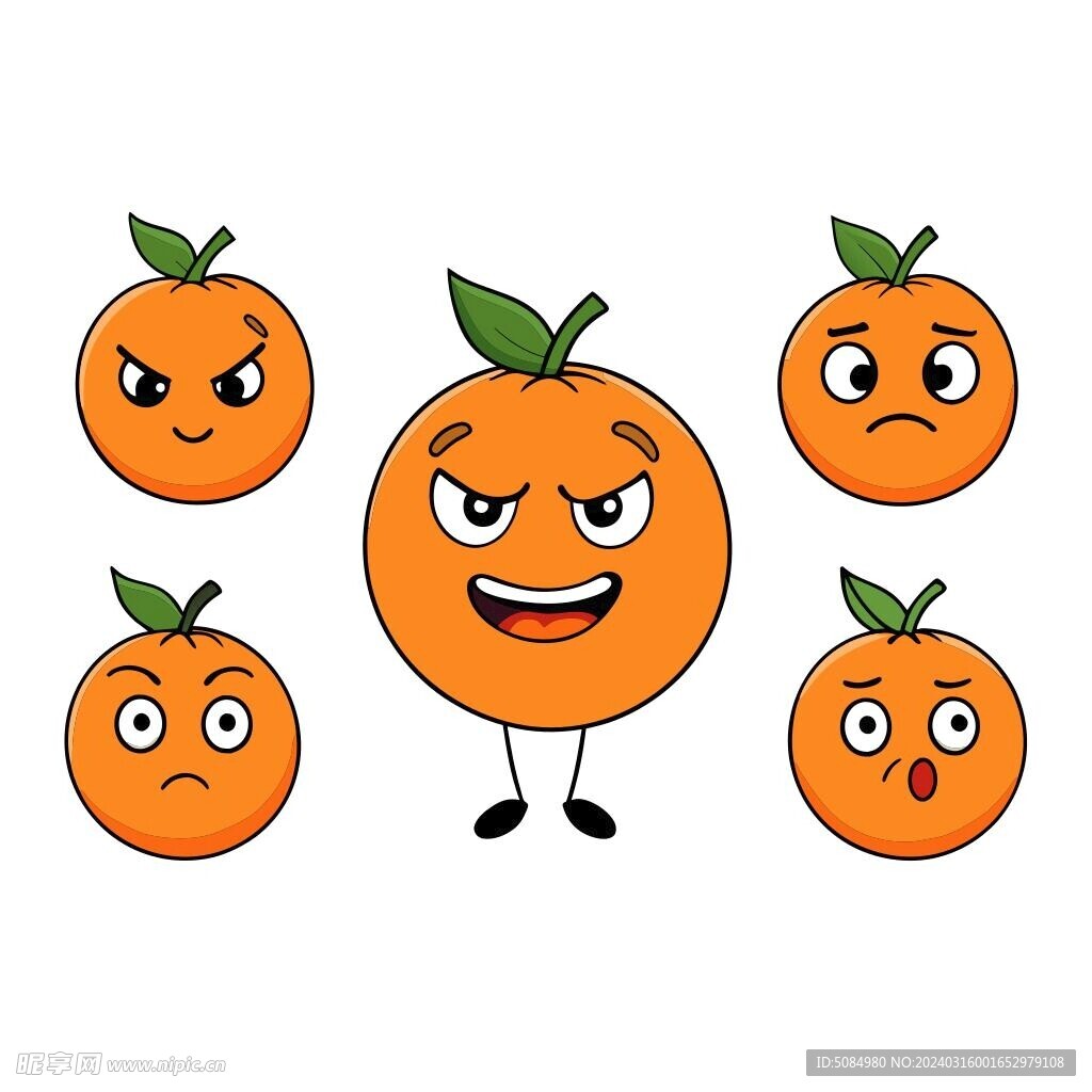 柑橘不同情绪状态的组合