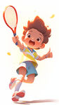 卡通网球男孩