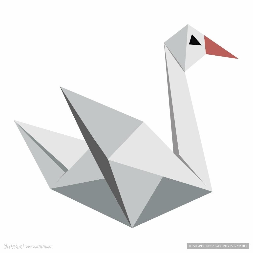 折纸设计的天鹅