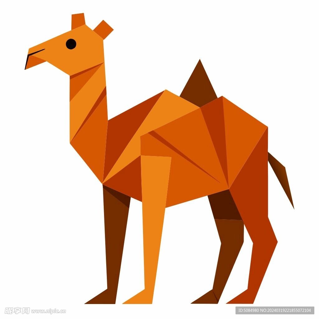 折纸设计的骆驼