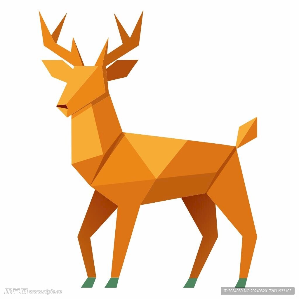 折纸设计的梅花鹿