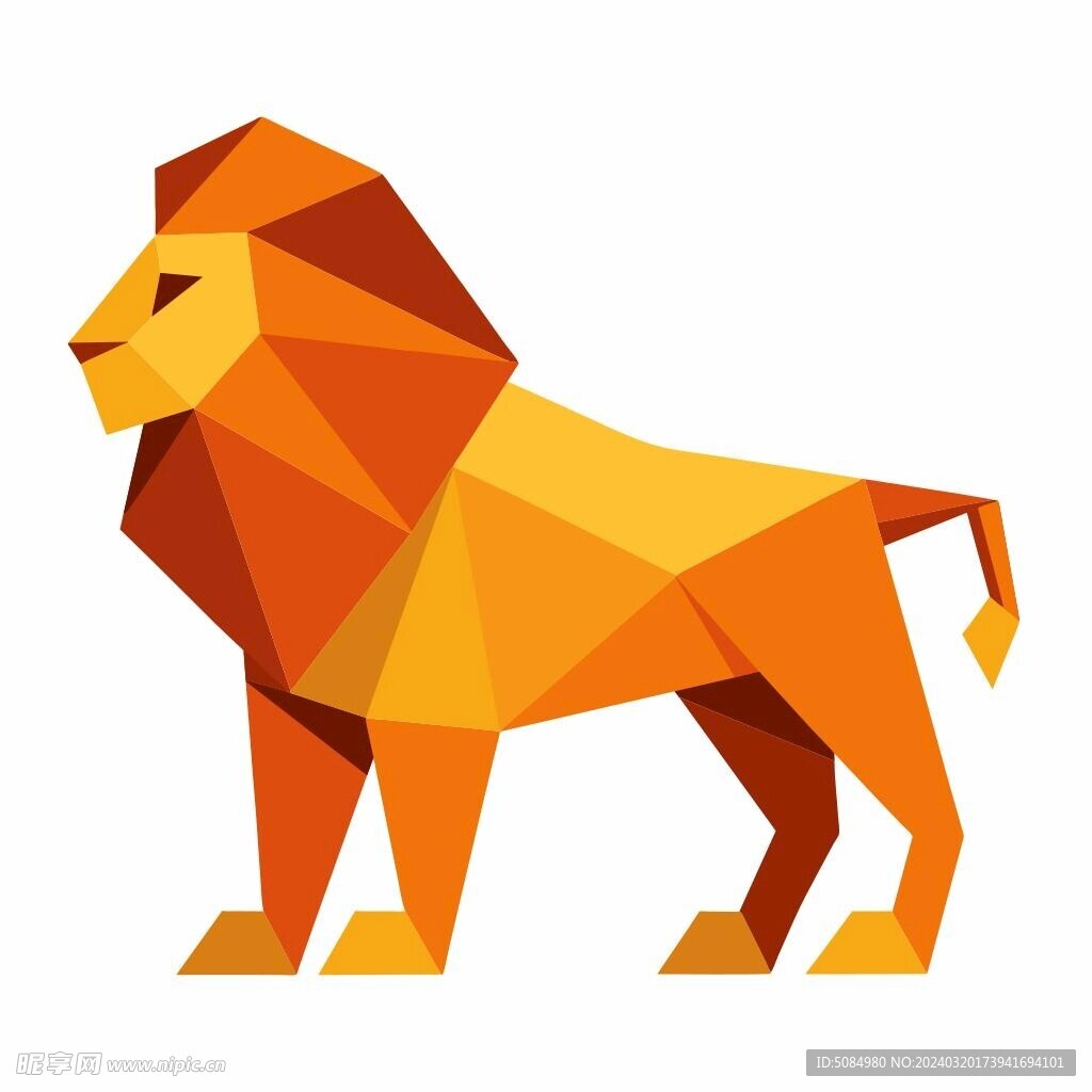折纸设计的狮子