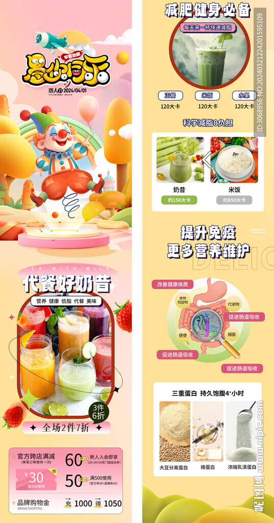 愚人節減肥產品長圖