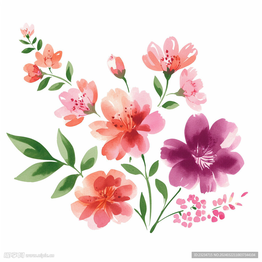水彩花卉