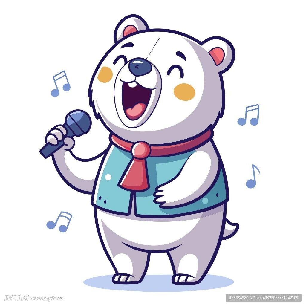 正在唱歌的极地熊