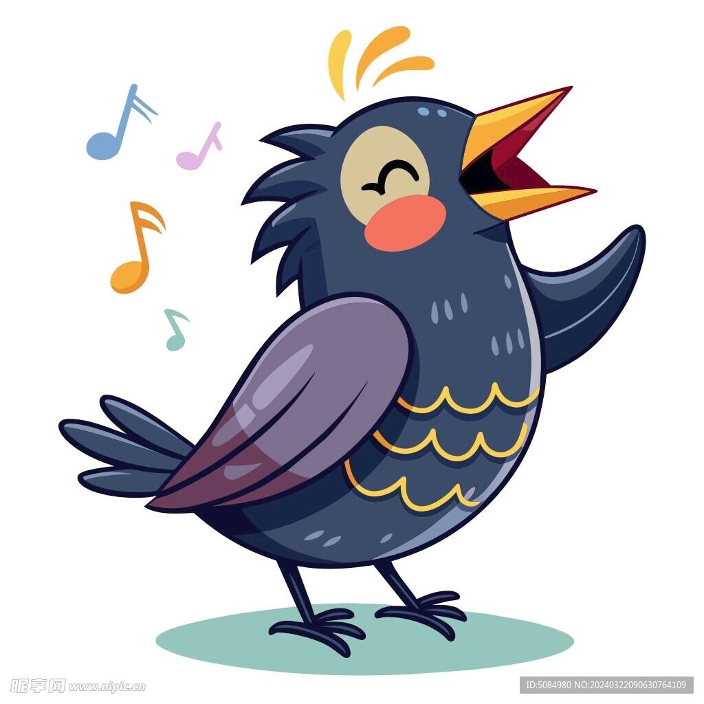 正在唱歌的乌鸦