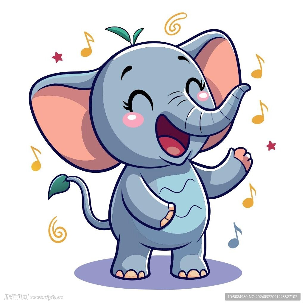 正在唱歌的大象