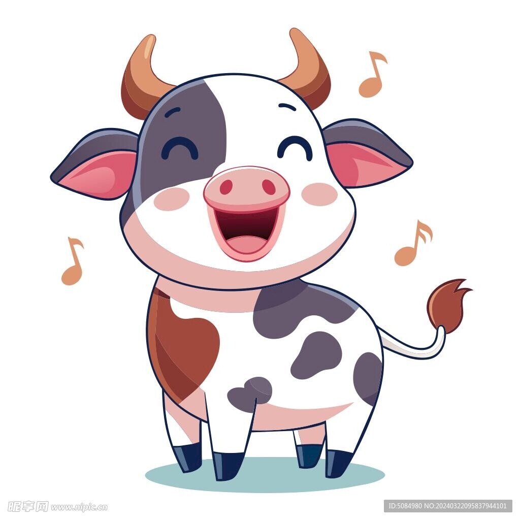 正在唱歌的奶牛