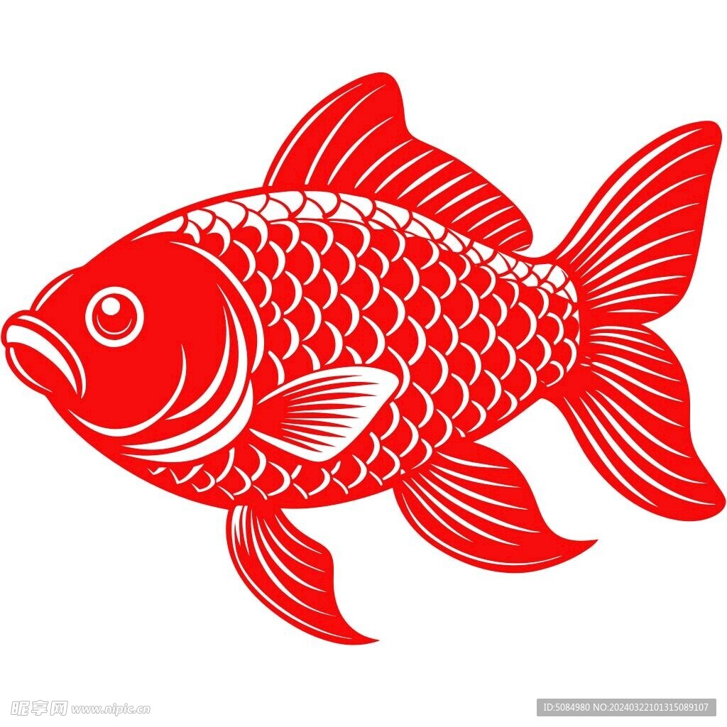 剪紙風(fēng)格的草魚