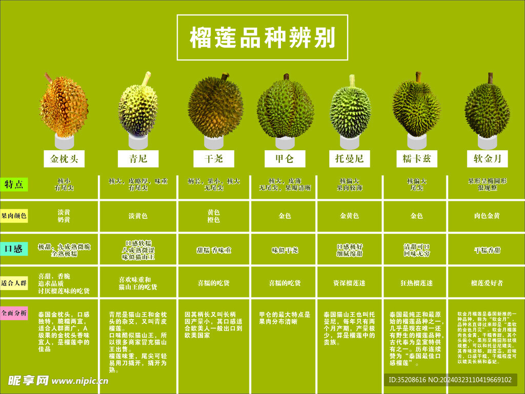 榴蓮辨別