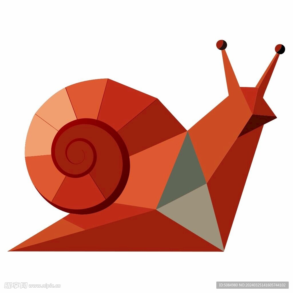 折纸设计的蜗牛