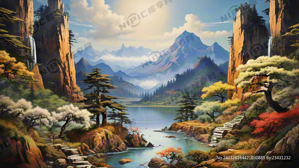 左邊迎客松 后面金山銀山