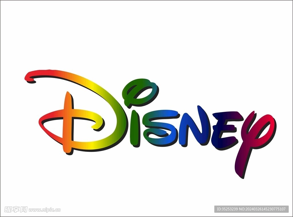 迪士尼彩色标志logo