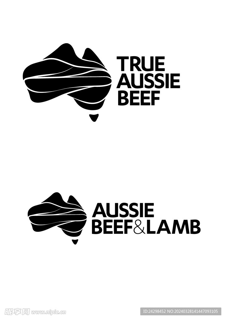 澳洲牛肉 矢量logo