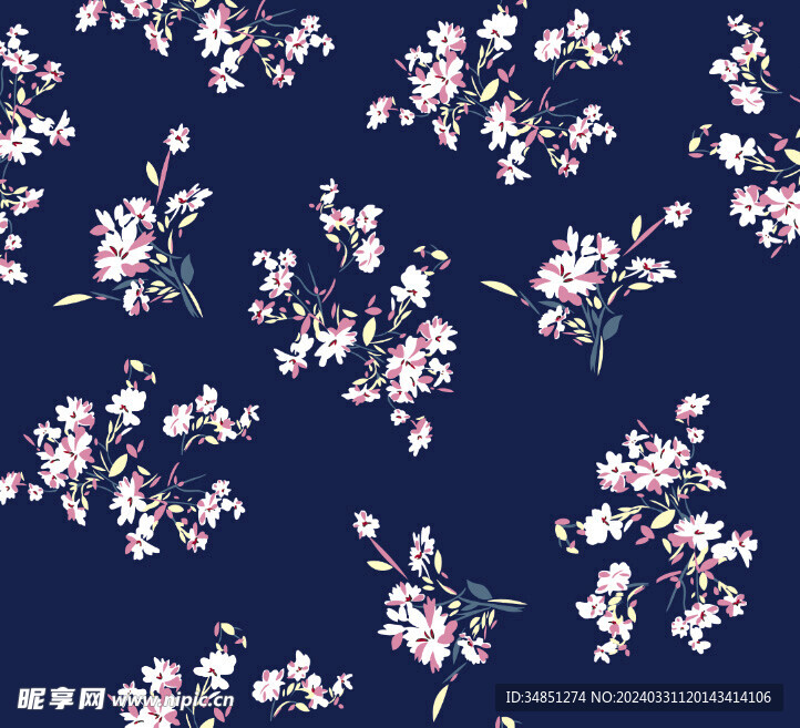 藍底碎花