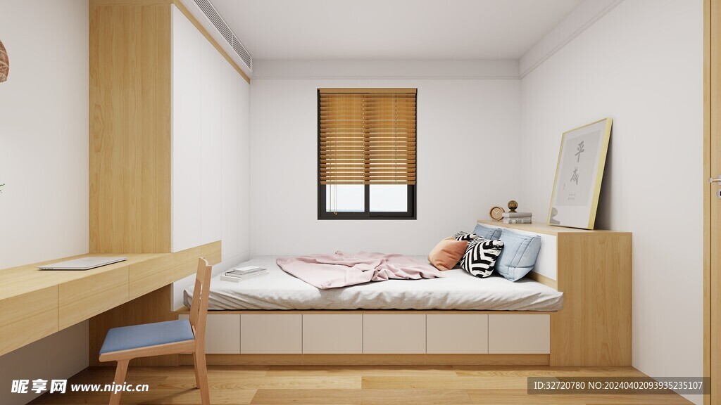 日式风卧室设计效果图