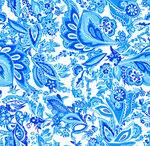 蓝色抽象热带花叶子