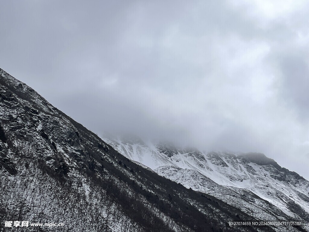 冬季大黑山雪山