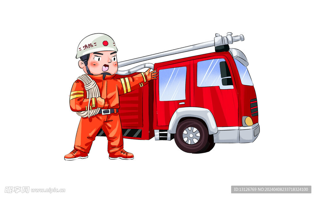 消防卡通人物素材