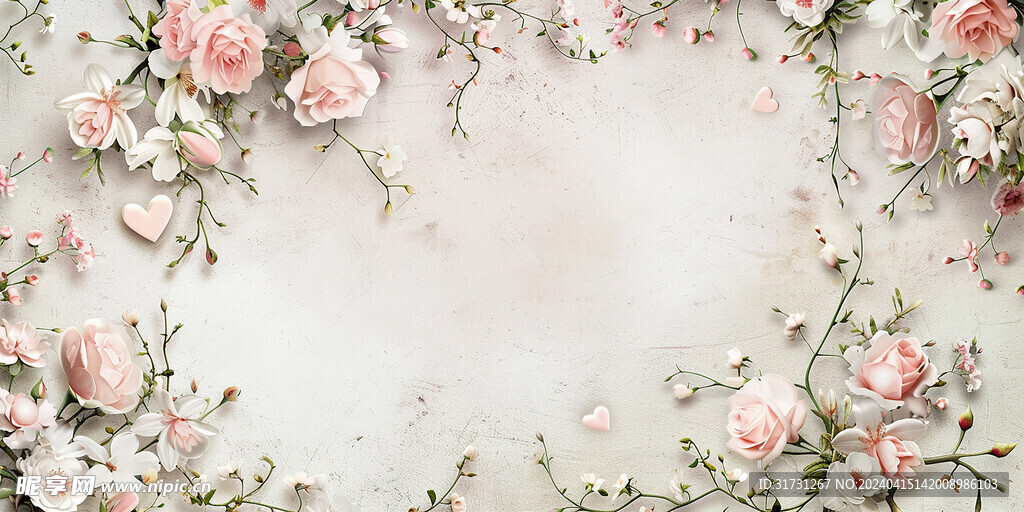 粉色玫瑰背景图