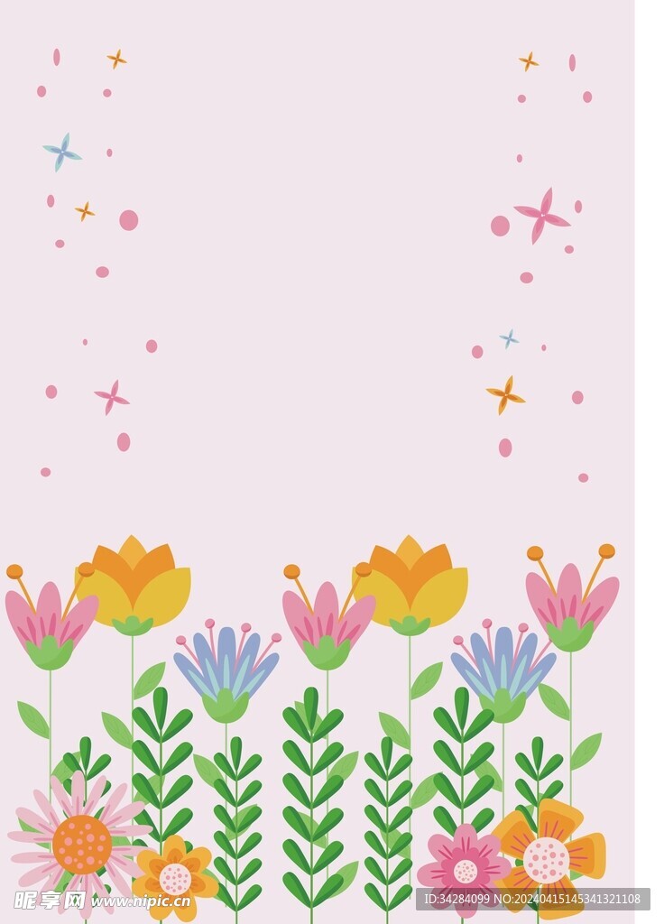 春季春节鲜花背景粉色