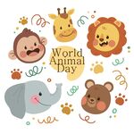 卡通森林动物插画