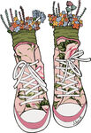 鞋子和花
