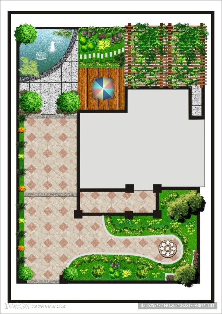 屋顶花园平面图