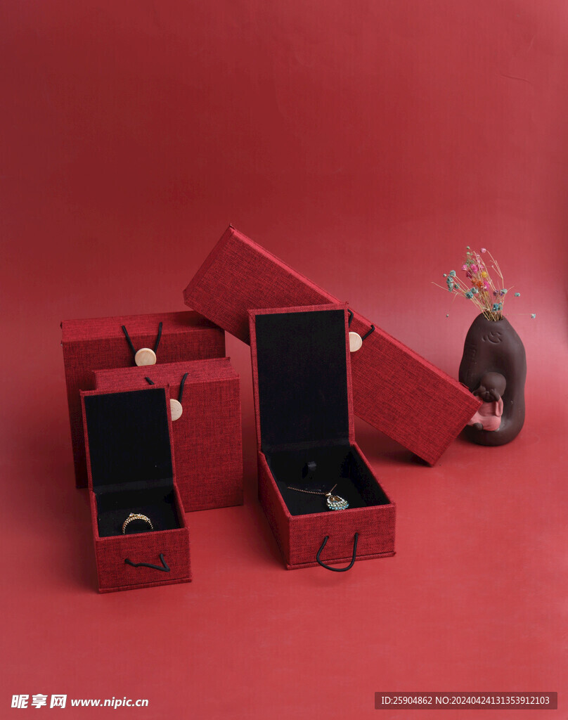 木扣红麻盒