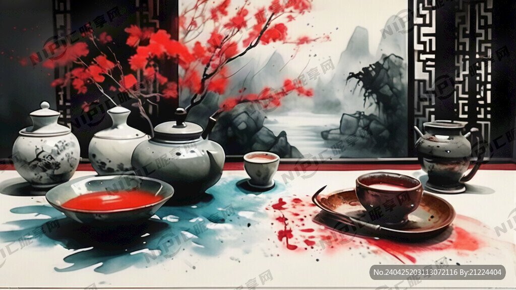 茶道茶館書法墨跡毛筆