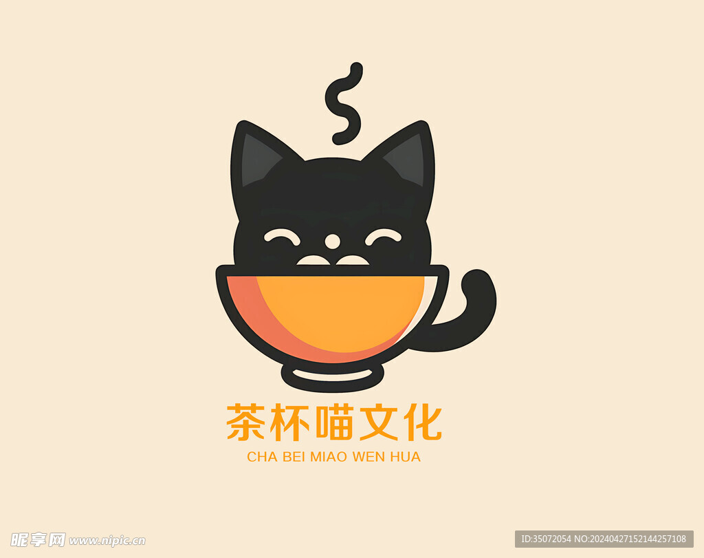 貓卡通logo
