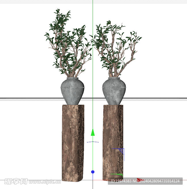 C4D模型 绿色植物