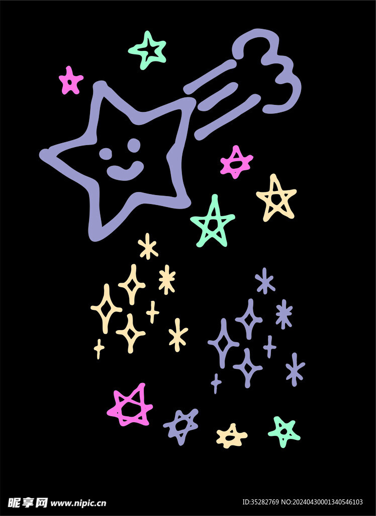 可爱小星星涂鸦