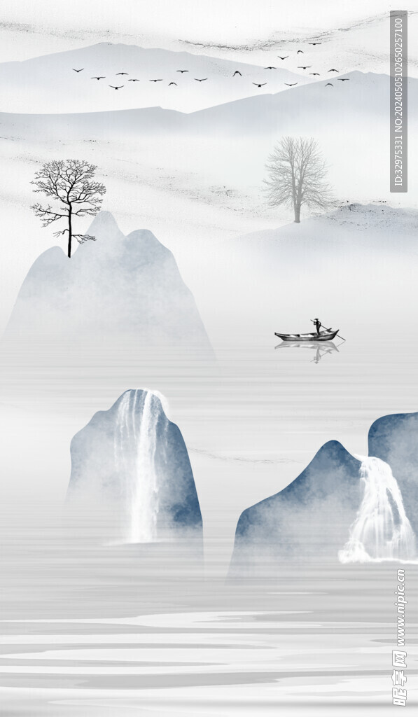 玄關山水掛畫