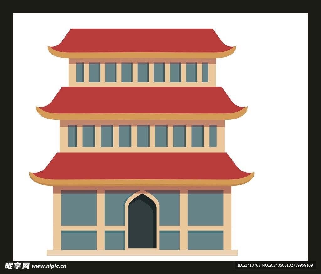手繪古典建筑