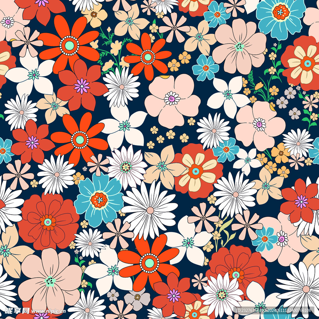 小碎花  無縫花 色塊花