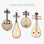中国风乐器文化墙