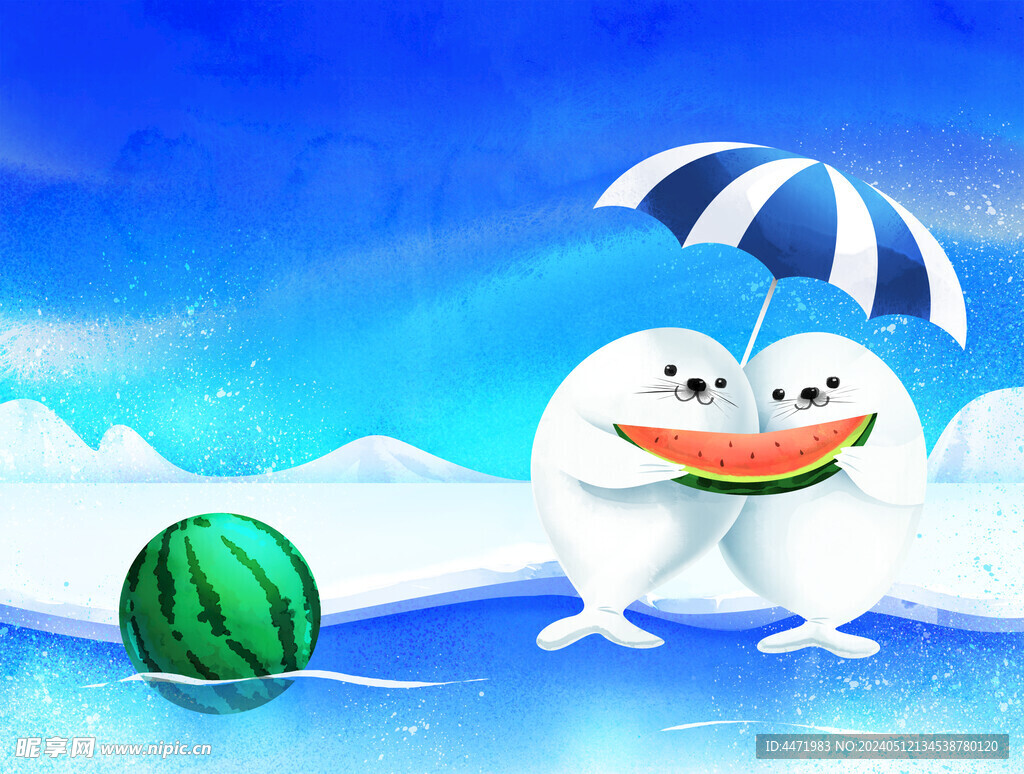 北極冰島插畫