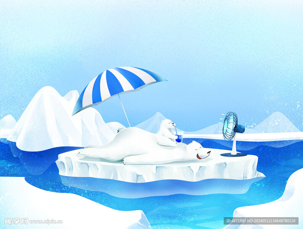 北極冰島插畫