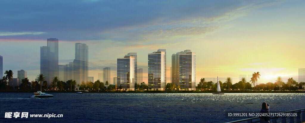 海濱城市風光