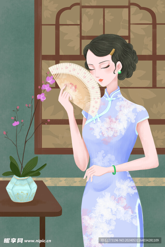 旗袍女子           