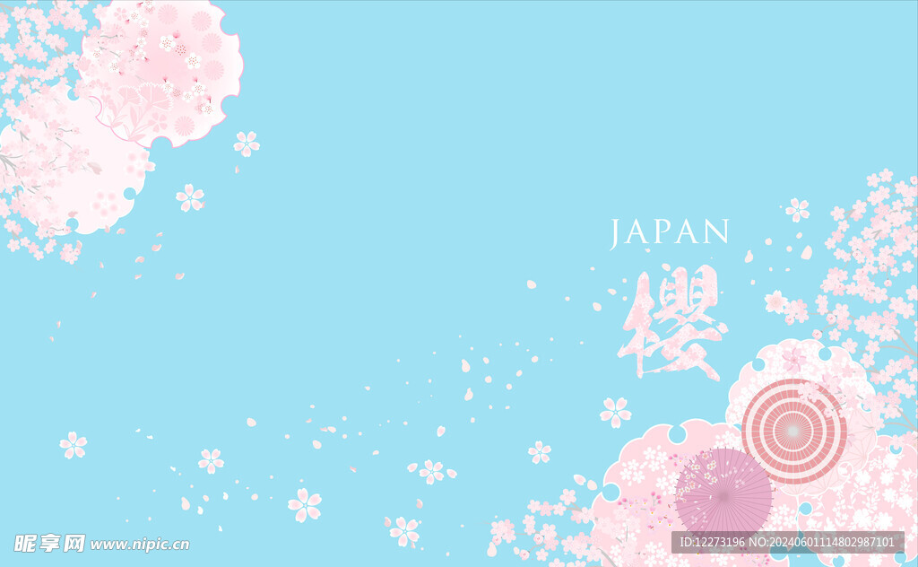 日式花紋背景         