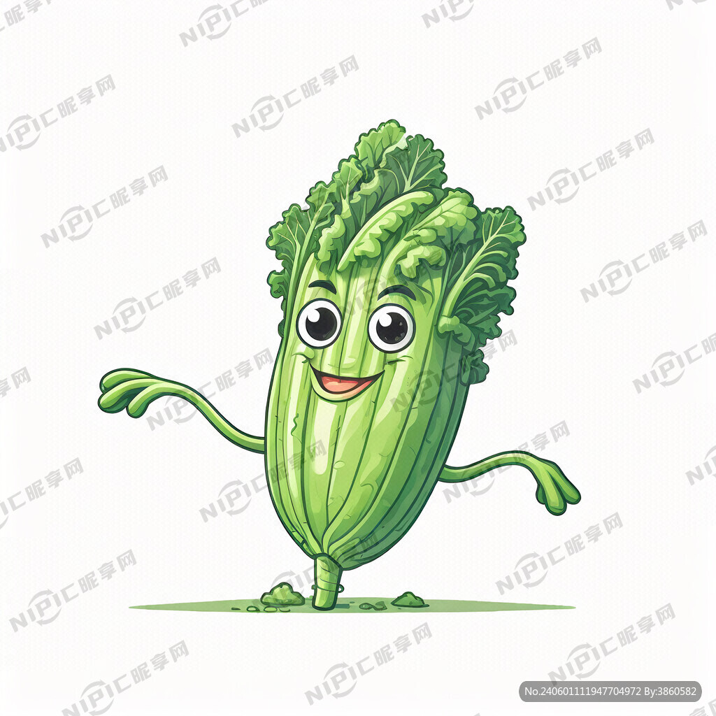 卡通空心菜 矢量空心菜