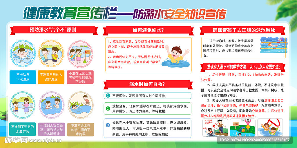 防溺水宣傳欄