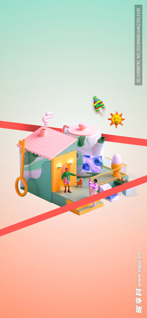 三維小屋元素