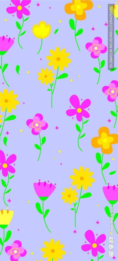 紫色底花紋