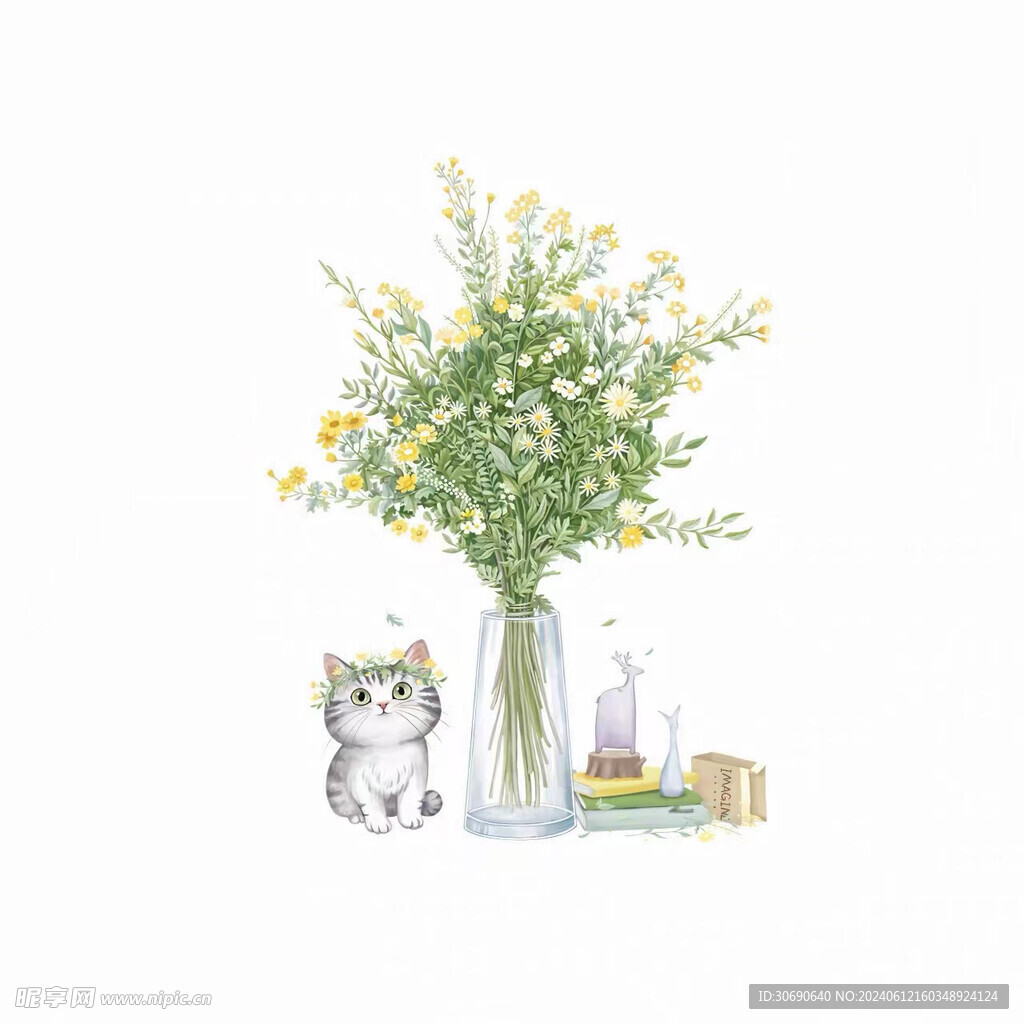 小貓 花  書