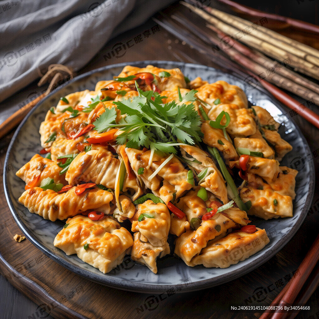 脆豆腐   素雞