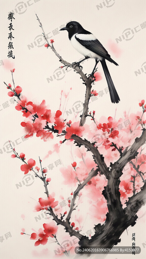 梅花樹叢  紅色梅花 粉色梅花