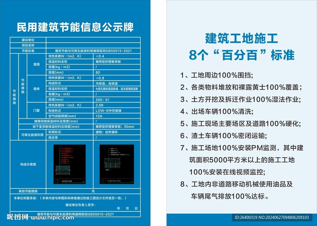 揚塵百分百 節(jié)能公示牌